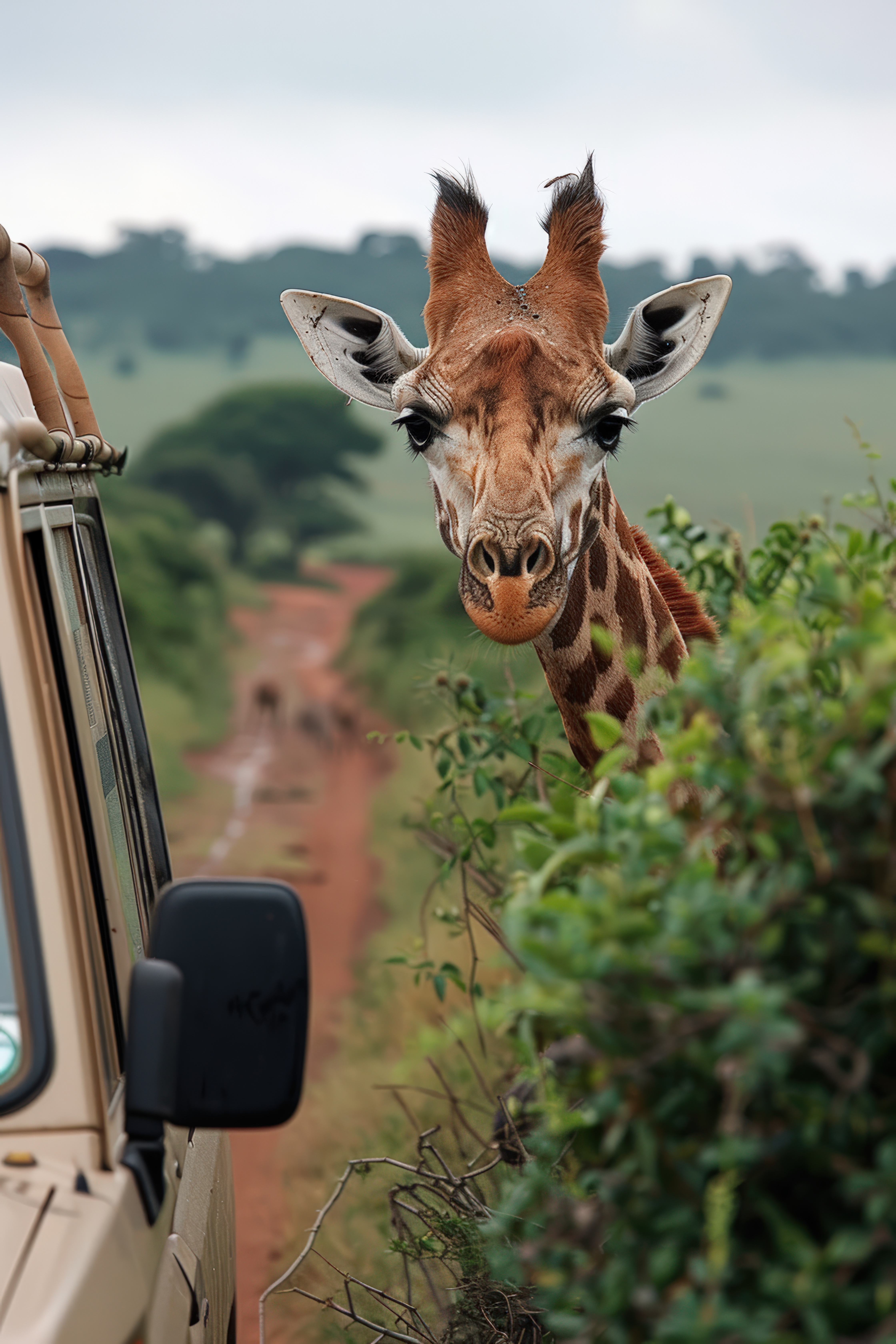 Dramatic African safari with lions and elephants - thrilling wildlife adventure